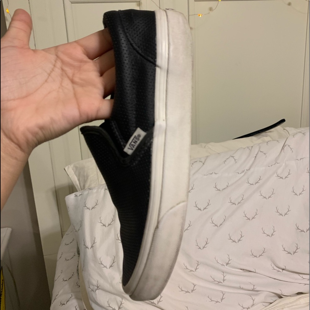 All black slip on vans!